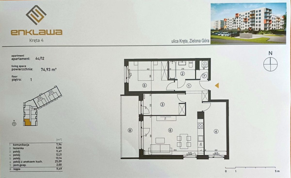 Apartament 4-Pokojowy - Ul. KrĘta - 14280314