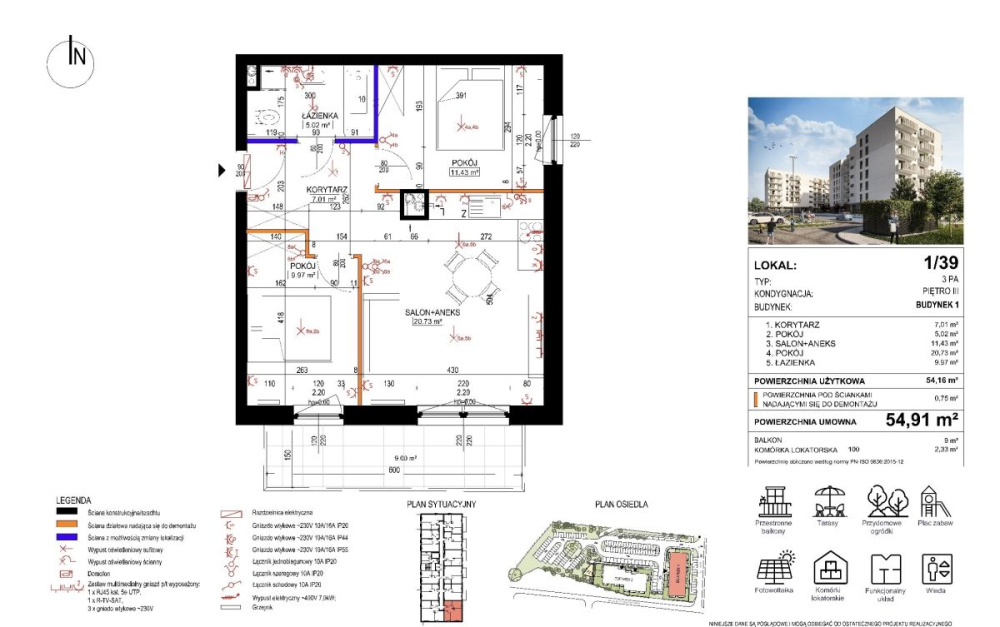 Nowe 3 pokojowe mieszkanie w Sulechowie - 15940314
