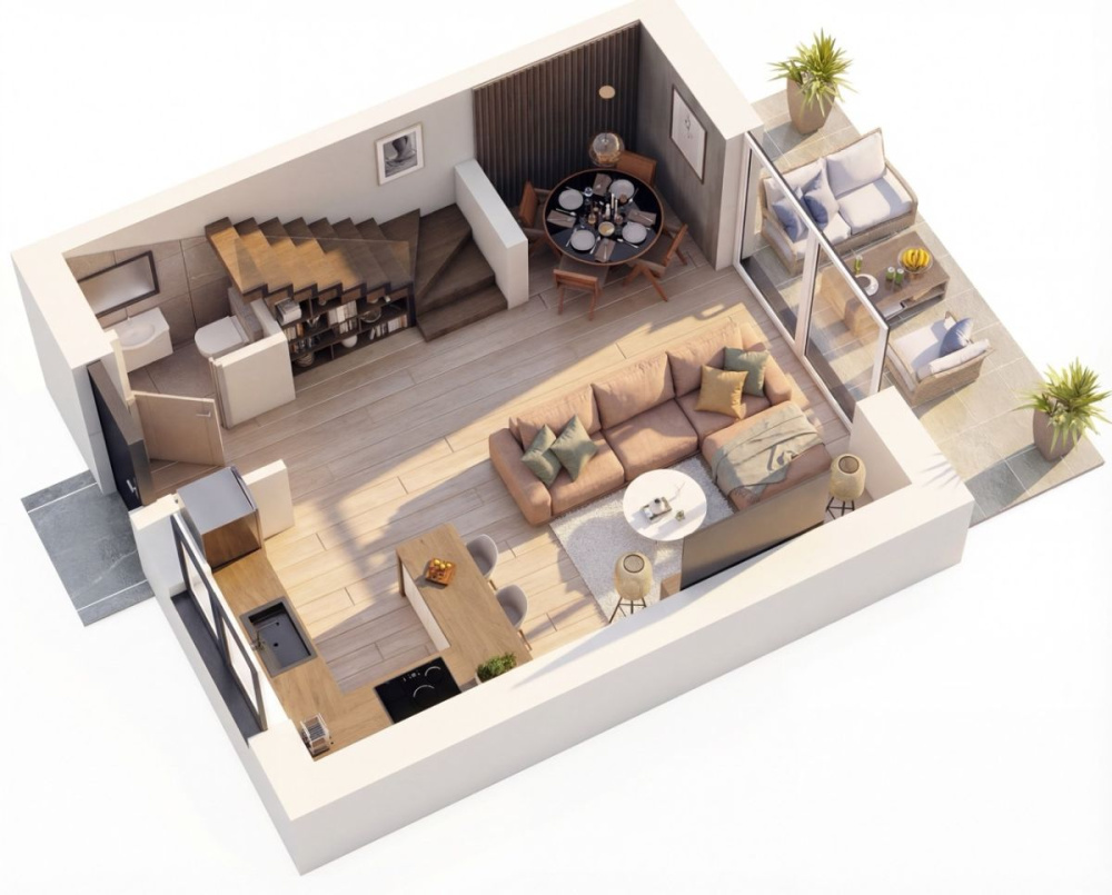 Atrakcyjny bezczynszowy apartament z ogródkiem - 16000314